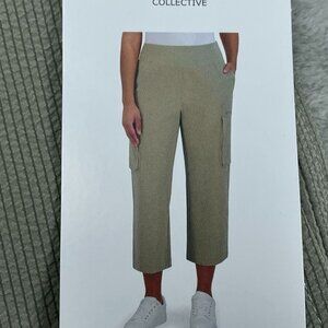 Sage Collective Womens Cargo Wide-Leg Pants Size S 25" Inseam Green d0644